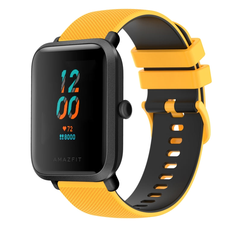 20mm Checkered Two-Color Silicone Watch Band, For Amazfit GTS, For Amazfit BIP