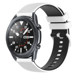 22mm 格子雙色矽膠錶帶，適用於 Samsung Galaxy Watch3 45mm，適用於 Samsung Galaxy Watch 46mm，適用於 Samsung Gear S3 Classic，適用於 Samsung Gear S3 Frontier