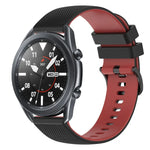 22mm 格子雙色矽膠錶帶，適用於 Samsung Galaxy Watch3 45mm，適用於 Samsung Galaxy Watch 46mm，適用於 Samsung Gear S3 Classic，適用於 Samsung Gear S3 Frontier