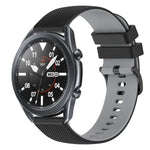 22mm 格子雙色矽膠錶帶，適用於 Samsung Galaxy Watch3 45mm，適用於 Samsung Galaxy Watch 46mm，適用於 Samsung Gear S3 Classic，適用於 Samsung Gear S3 Frontier