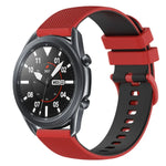 22mm 格子雙色矽膠錶帶，適用於 Samsung Galaxy Watch3 45mm，適用於 Samsung Galaxy Watch 46mm，適用於 Samsung Gear S3 Classic，適用於 Samsung Gear S3 Frontier