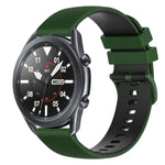 22mm 格子雙色矽膠錶帶，適用於 Samsung Galaxy Watch3 45mm，適用於 Samsung Galaxy Watch 46mm，適用於 Samsung Gear S3 Classic，適用於 Samsung Gear S3 Frontier