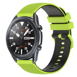 22mm 格子雙色矽膠錶帶，適用於 Samsung Galaxy Watch3 45mm，適用於 Samsung Galaxy Watch 46mm，適用於 Samsung Gear S3 Classic，適用於 Samsung Gear S3 Frontier