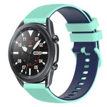 22mm 格子雙色矽膠錶帶，適用於 Samsung Galaxy Watch3 45mm，適用於 Samsung Galaxy Watch 46mm，適用於 Samsung Gear S3 Classic，適用於 Samsung Gear S3 Frontier
