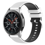 22mm 格子雙色矽膠錶帶，適用於 Samsung Galaxy Watch3 45mm，適用於 Samsung Galaxy Watch 46mm，適用於 Samsung Gear S3 Classic，適用於 Samsung Gear S3 Frontier