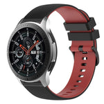 22mm 格子雙色矽膠錶帶，適用於 Samsung Galaxy Watch3 45mm，適用於 Samsung Galaxy Watch 46mm，適用於 Samsung Gear S3 Classic，適用於 Samsung Gear S3 Frontier