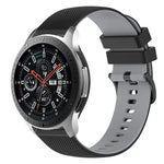 22mm 格子雙色矽膠錶帶，適用於 Samsung Galaxy Watch3 45mm，適用於 Samsung Galaxy Watch 46mm，適用於 Samsung Gear S3 Classic，適用於 Samsung Gear S3 Frontier