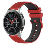 22mm 格子雙色矽膠錶帶，適用於 Samsung Galaxy Watch3 45mm，適用於 Samsung Galaxy Watch 46mm，適用於 Samsung Gear S3 Classic，適用於 Samsung Gear S3 Frontier