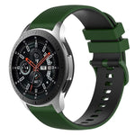 22mm 格子雙色矽膠錶帶，適用於 Samsung Galaxy Watch3 45mm，適用於 Samsung Galaxy Watch 46mm，適用於 Samsung Gear S3 Classic，適用於 Samsung Gear S3 Frontier