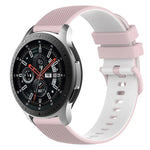 22mm 格子雙色矽膠錶帶，適用於 Samsung Galaxy Watch3 45mm，適用於 Samsung Galaxy Watch 46mm，適用於 Samsung Gear S3 Classic，適用於 Samsung Gear S3 Frontier