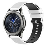 22mm 格子雙色矽膠錶帶，適用於 Samsung Galaxy Watch3 45mm，適用於 Samsung Galaxy Watch 46mm，適用於 Samsung Gear S3 Classic，適用於 Samsung Gear S3 Frontier
