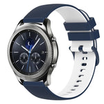 22mm 格子雙色矽膠錶帶，適用於 Samsung Galaxy Watch3 45mm，適用於 Samsung Galaxy Watch 46mm，適用於 Samsung Gear S3 Classic，適用於 Samsung Gear S3 Frontier