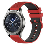 22mm 格子雙色矽膠錶帶，適用於 Samsung Galaxy Watch3 45mm，適用於 Samsung Galaxy Watch 46mm，適用於 Samsung Gear S3 Classic，適用於 Samsung Gear S3 Frontier