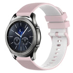 22mm 格子雙色矽膠錶帶，適用於 Samsung Galaxy Watch3 45mm，適用於 Samsung Galaxy Watch 46mm，適用於 Samsung Gear S3 Classic，適用於 Samsung Gear S3 Frontier