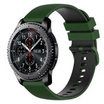 22mm 格子雙色矽膠錶帶，適用於 Samsung Galaxy Watch3 45mm，適用於 Samsung Galaxy Watch 46mm，適用於 Samsung Gear S3 Classic，適用於 Samsung Gear S3 Frontier