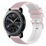 22mm 格子雙色矽膠錶帶，適用於 Samsung Galaxy Watch3 45mm，適用於 Samsung Galaxy Watch 46mm，適用於 Samsung Gear S3 Classic，適用於 Samsung Gear S3 Frontier