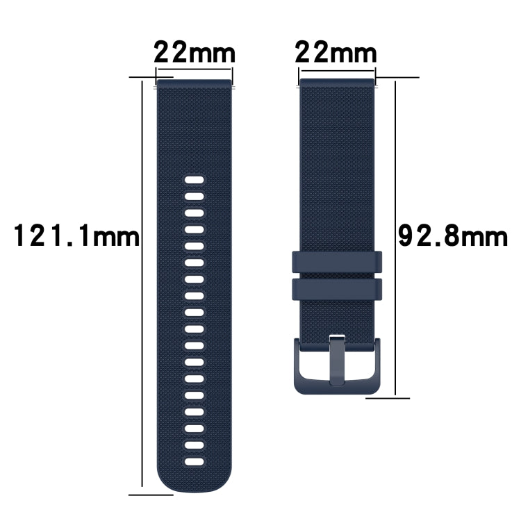 22mm Checkered Two-Color Silicone Watch Band, For Amazfit 2 Stratos