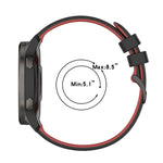 22mm Checkered Two-Color Silicone Watch Band, For Amazfit 2 Stratos