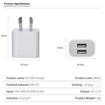 迷你雙埠USB充電器，附USB轉Micro USB數據線，澳規插頭，澳規插頭 + Micro USB線