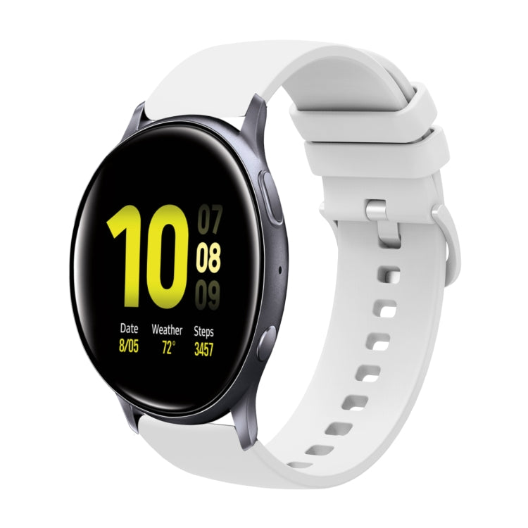 20mm 純色柔軟矽膠錶帶，適用於 Samsung Galaxy Watch Active 2 44mm，適用於 Samsung Galaxy Watch Active 40mm，適用於 Samsung Galaxy Watch 42mm，適用於 Samsung Gear Sport