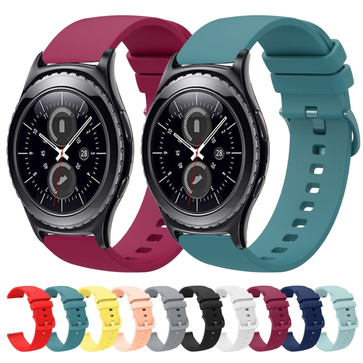 20mm 純色柔軟矽膠錶帶，適用於 Samsung Gear S2 Classic，適用於 Samsung Galaxy Watch Active 2 40mm
