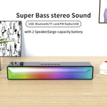 AEC BT601 RGB 燈光 HiFi 音響條藍牙音箱家庭劇院，BT601
