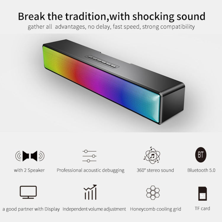 AEC BT601 RGB 燈光 HiFi 音響條藍牙音箱家庭劇院，BT601