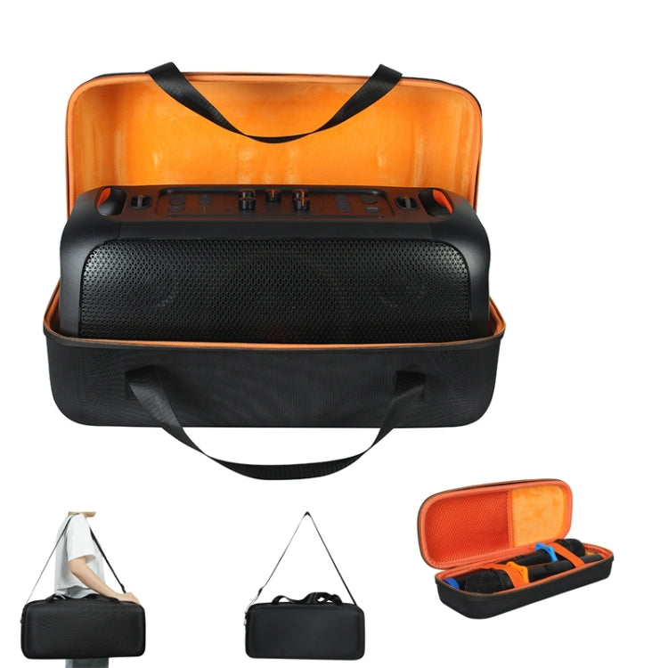 適用於 JBL Partybox On-The-Go 防震硬殼 EVA 收納包攜帶盒含麥克風袋，適用於 JBL Partybox On-The-Go 含麥克風袋