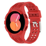 Armor 一體成型 TPU 雙針扣智能手錶錶帶，適用於 Samsung Galaxy Watch5 40mm，Samsung Galaxy Watch5 44mm，Samsung Galaxy Watch4 44mm