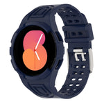 Armor 一體成型 TPU 雙針扣智能手錶錶帶，適用於 Samsung Galaxy Watch5 40mm，Samsung Galaxy Watch5 44mm，Samsung Galaxy Watch4 44mm