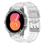 Armor 一體成型 TPU 雙針扣智能手錶錶帶，適用於 Samsung Galaxy Watch5 40mm，Samsung Galaxy Watch5 44mm，Samsung Galaxy Watch4 44mm