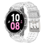 Armor 一體成型 TPU 雙針扣智能手錶錶帶，適用於 Samsung Galaxy Watch5 40mm，Samsung Galaxy Watch5 44mm，Samsung Galaxy Watch4 44mm