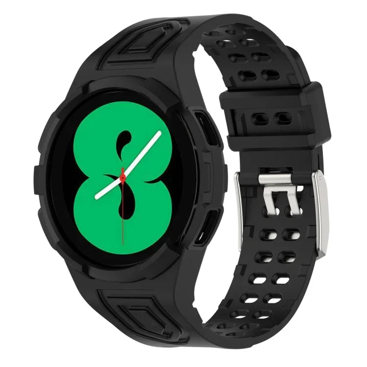 裝甲一體成型TPU雙針扣智慧手錶錶帶，適用於 Samsung Galaxy Watch4 40毫米，Samsung Galaxy Watch4 Classic 46毫米