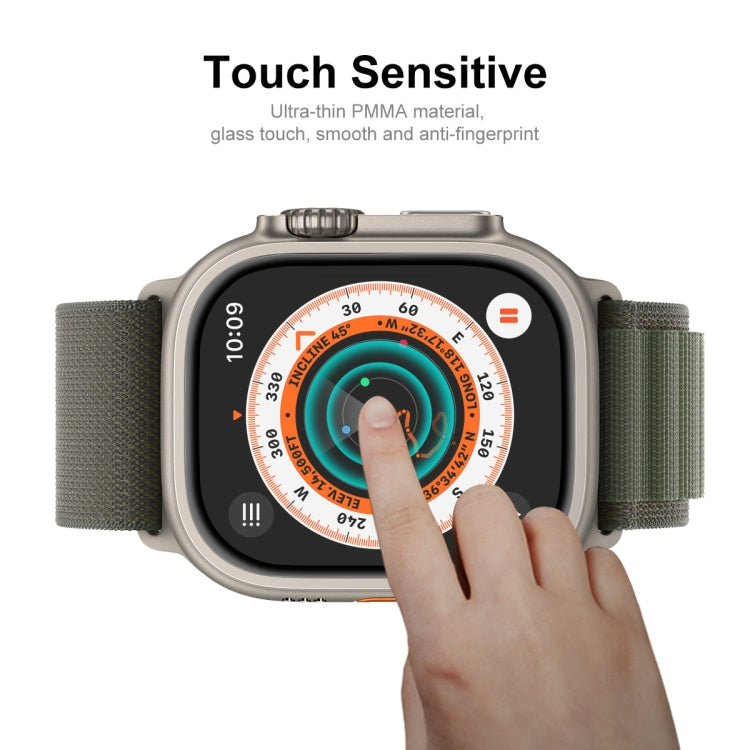 ENKAY Apple Watch Ultra / Ultra 2 / Ultra 3 49mm 專用 3D 軟性 PC 邊緣 PMMA 螢幕保護膜，1 片裝、2 片裝、5 片裝、10 片裝
