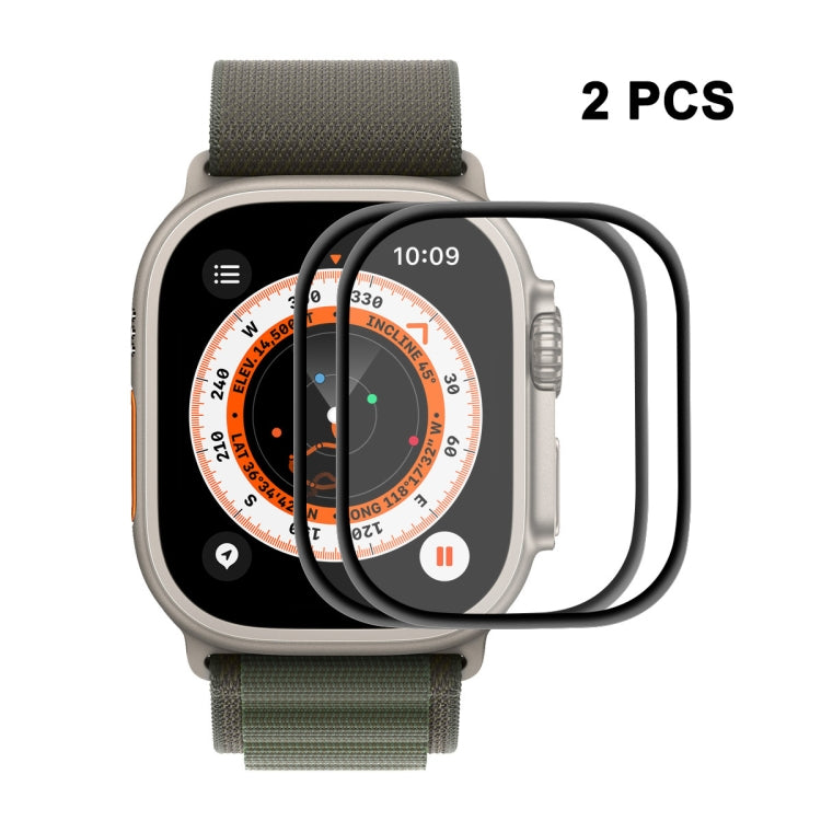 ENKAY Apple Watch Ultra / Ultra 2 / Ultra 3 49mm 專用 3D 軟性 PC 邊緣 PMMA 螢幕保護膜，1 片裝、2 片裝、5 片裝、10 片裝