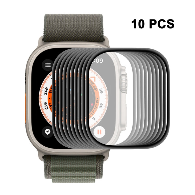 ENKAY Apple Watch Ultra / Ultra 2 / Ultra 3 49mm 專用 3D 軟性 PC 邊緣 PMMA 螢幕保護膜，1 片裝、2 片裝、5 片裝、10 片裝