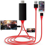 2米1080P 8針轉HDMI轉接線，兼容iPhone轉HDMI轉接器，8針