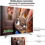 1080P HDMI 線轉接器 USB 轉 HDTV 線，USB 公頭 + USB 母頭轉 HDMI 公頭 1080P HDTV 鏡像線，適用手機/平板及更多串流分享