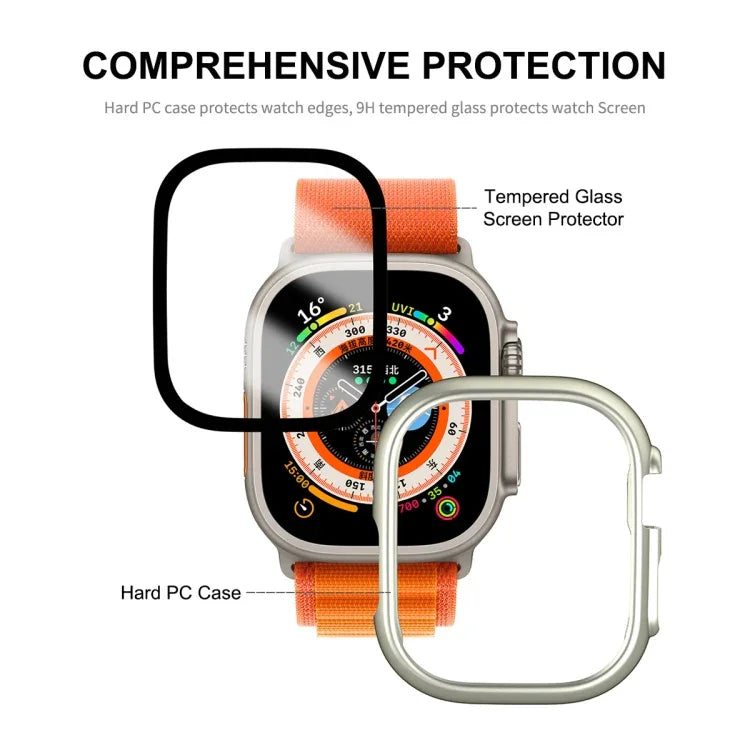 適用於 Apple Watch Ultra 3 / 2 / 1 49mm ENKAY 2 合 1 PC 保護殼 + 全覆蓋 9H 鋼化玻璃膜