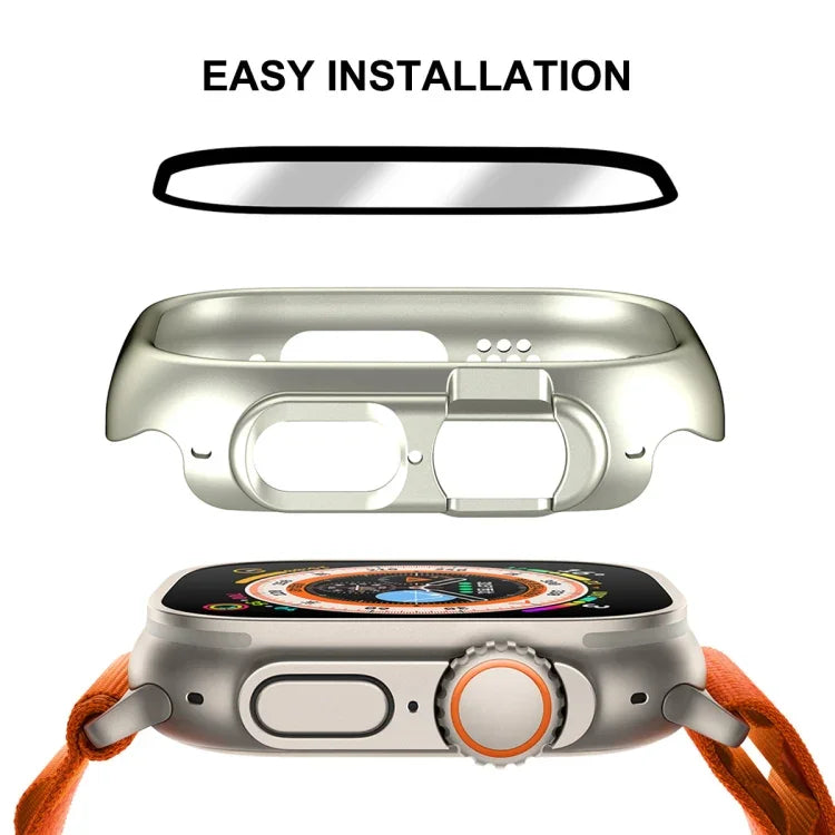 適用於 Apple Watch Ultra 3 / 2 / 1 49mm ENKAY 2 合 1 PC 保護殼 + 全覆蓋 9H 鋼化玻璃膜