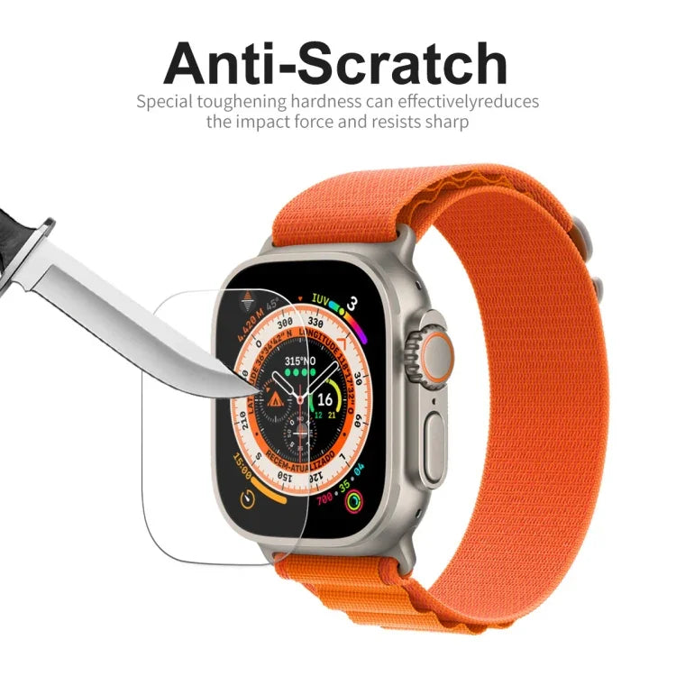 適用於 Apple Watch Ultra 1 / 2 / 3 49mm ENKAY 0.2mm 9H 鋼化玻璃錶膜，1 件裝，2 件裝，5 件裝，10 件裝