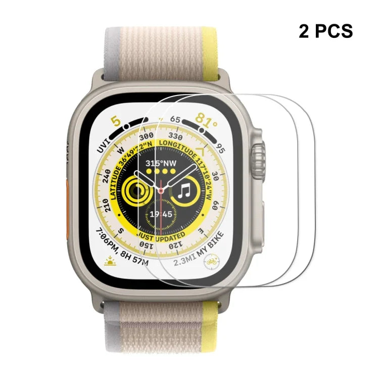 適用於 Apple Watch Ultra 1 / 2 / 3 49mm ENKAY 0.2mm 9H 鋼化玻璃錶膜，1 件裝，2 件裝，5 件裝，10 件裝