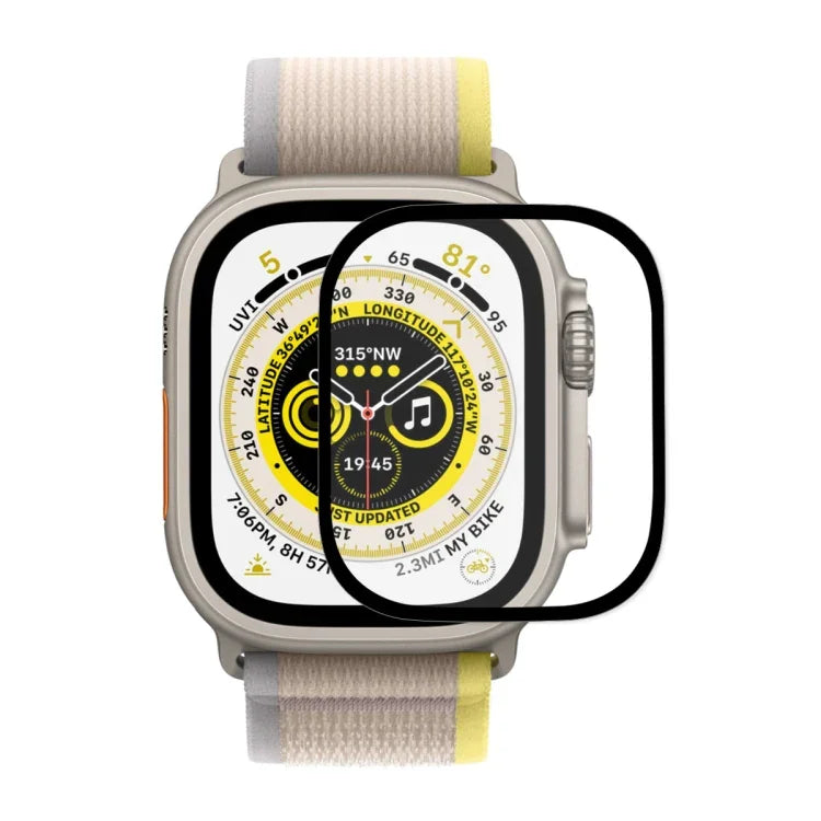 適用於 Apple Watch Ultra 1 / 2 / 3 49mm ENKAY 9H 全覆蓋鋼化玻璃錶膜，1 件裝，2 件裝，5 件裝，10 件裝