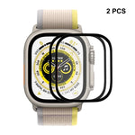 適用於 Apple Watch Ultra 1 / 2 / 3 49mm ENKAY 9H 全覆蓋鋼化玻璃錶膜，1 件裝，2 件裝，5 件裝，10 件裝