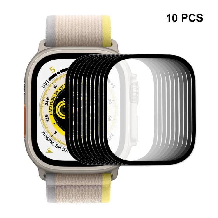 適用於 Apple Watch Ultra 1 / 2 / 3 49mm ENKAY 9H 全覆蓋鋼化玻璃錶膜，1 件裝，2 件裝，5 件裝，10 件裝