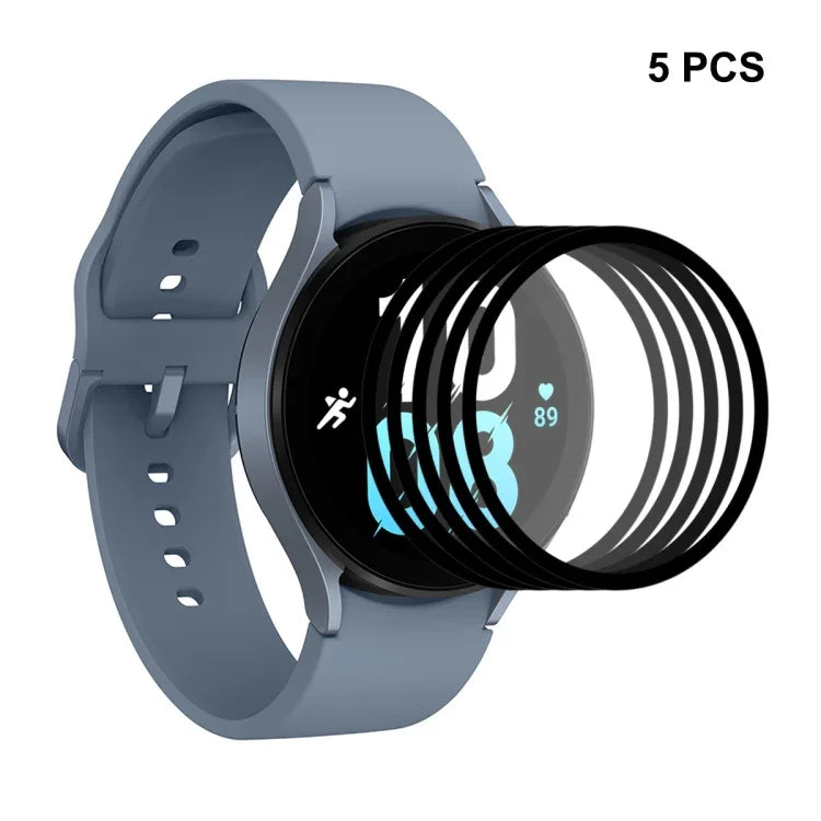 適用於 Samsung Galaxy Watch5 44mm ENKAY 9H 全覆蓋鋼化玻璃手錶保護膜，1 片裝，2 片裝，5 片裝，10 片裝