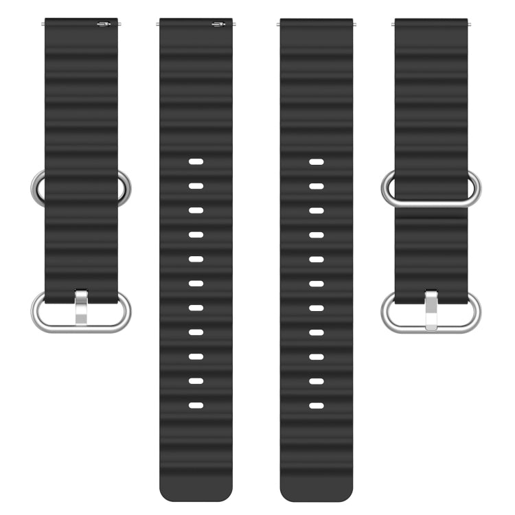 22mm Ocean Style Silicone Solid Color Watch Band, For Xiaomi MI Watch Color