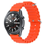 22mm 海洋風矽膠純色錶帶，適用於 Samsung Galaxy Watch3 45mm，適用於 Samsung Galaxy Watch 46mm，適用於 Samsung Gear S3 Classic，適用於 Samsung Gear S3 Frontier