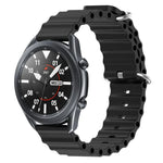 22mm 海洋風矽膠純色錶帶，適用於 Samsung Galaxy Watch3 45mm，適用於 Samsung Galaxy Watch 46mm，適用於 Samsung Gear S3 Classic，適用於 Samsung Gear S3 Frontier
