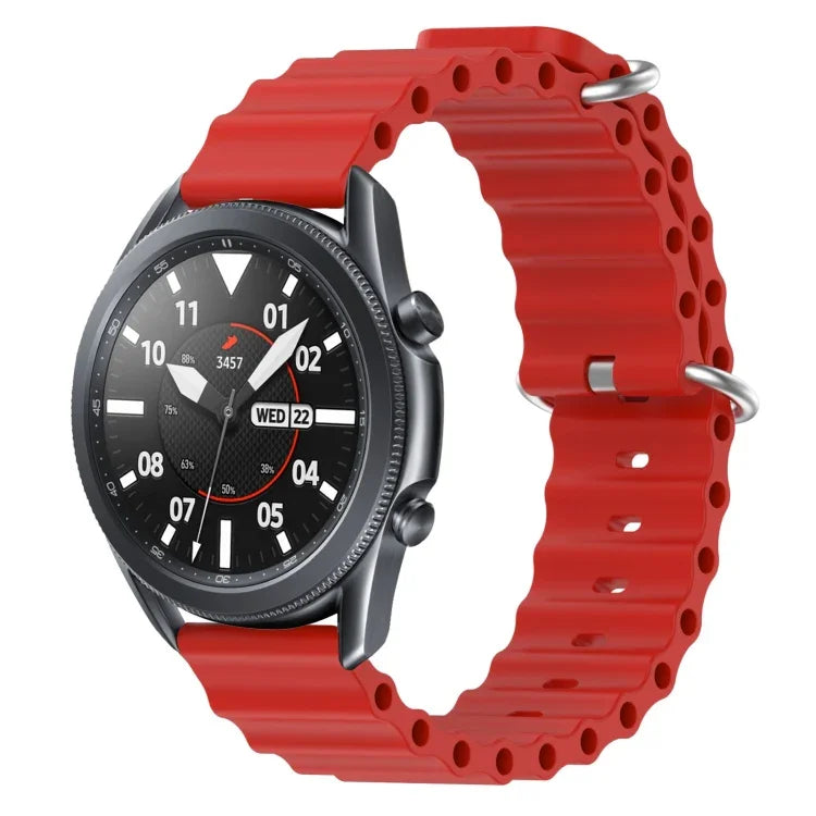 22mm 海洋風矽膠純色錶帶，適用於 Samsung Galaxy Watch3 45mm，適用於 Samsung Galaxy Watch 46mm，適用於 Samsung Gear S3 Classic，適用於 Samsung Gear S3 Frontier